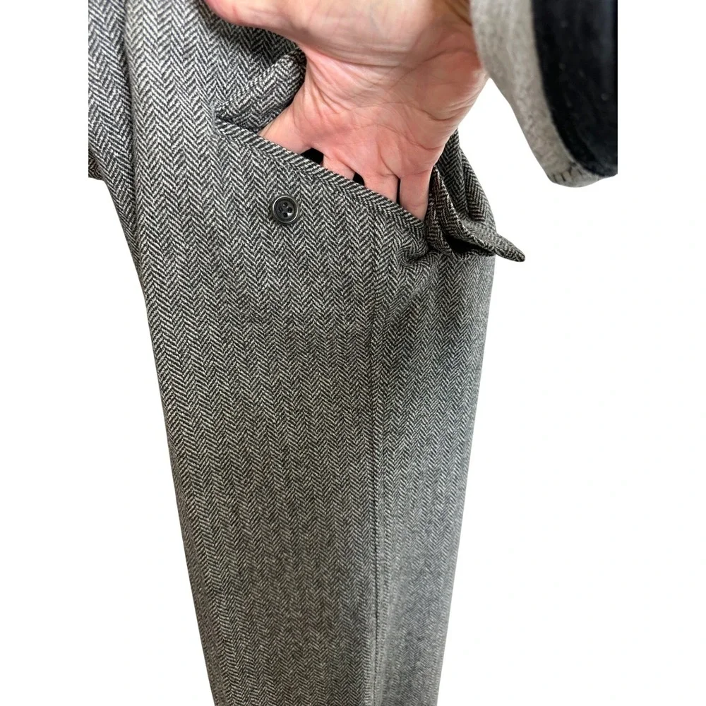 Banana‎ Republic Men's Herringbone Wool Blend Cargo Pants Size 32x32 Brown - Picture 7 of 14